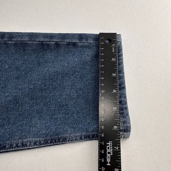 SO Womens Distressed Blue Jeans Mid-Rise Cotton 32x29 Boyfriend Tapered Leg - Picture 8 of 10